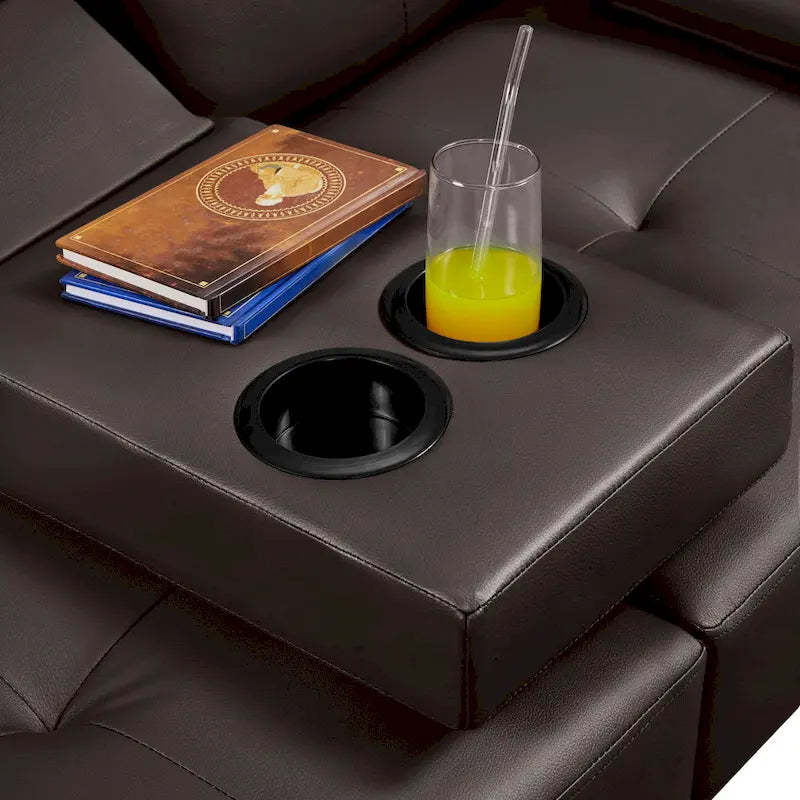 Faux Leather Convertible Futon Sofa Bed 3-in-1