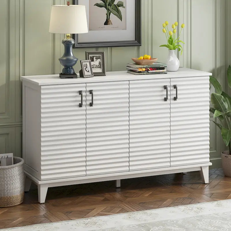 4-Door Storage Sideboard Buffet with Adjustable Shelves