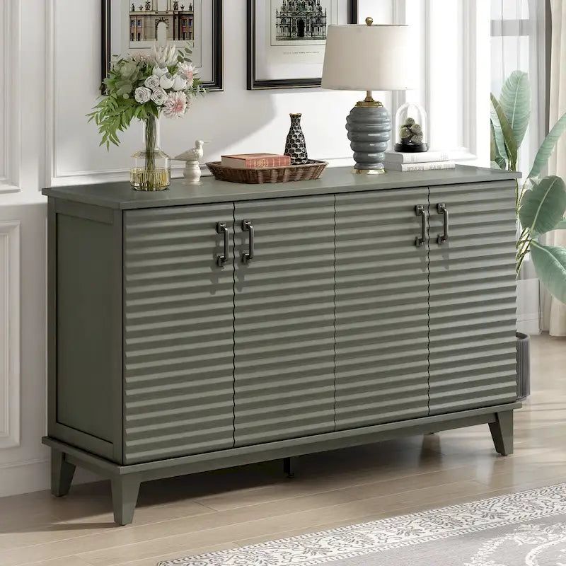 4-Door Storage Sideboard Buffet with Adjustable Shelves