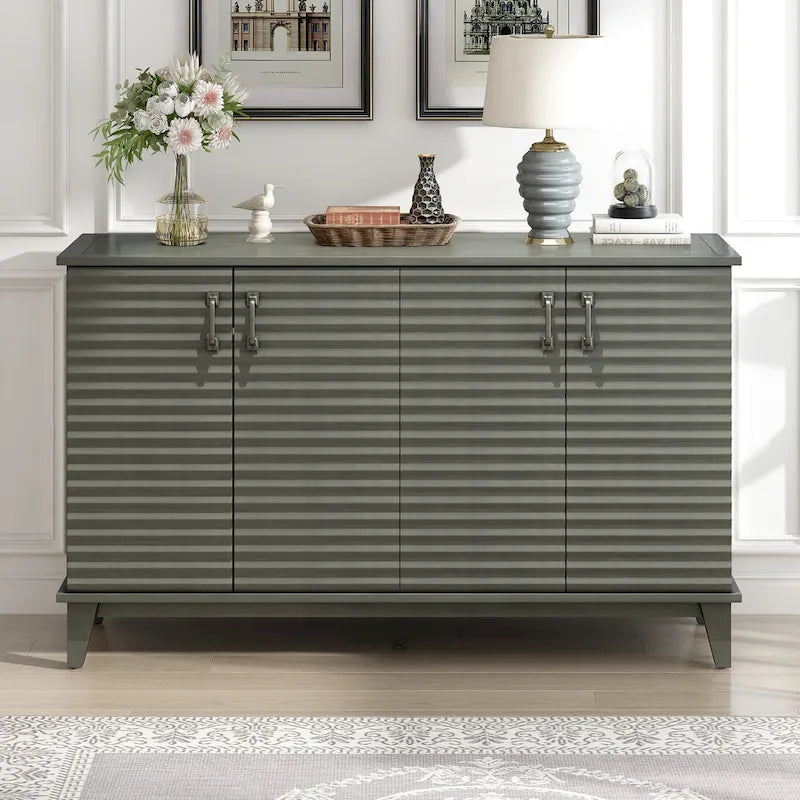 4-Door Storage Sideboard Buffet with Adjustable Shelves