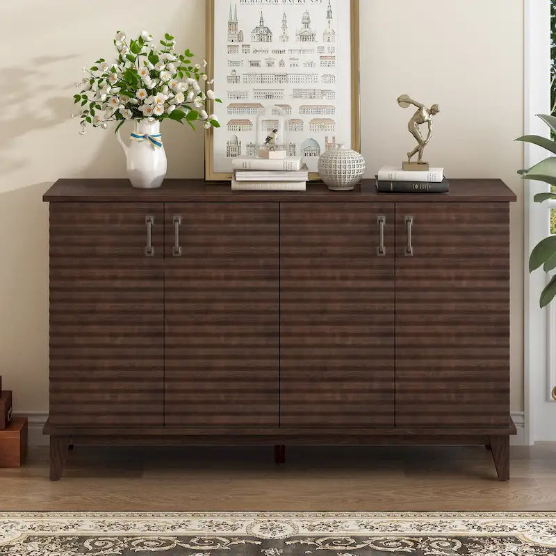 4-Door Storage Sideboard Buffet with Adjustable Shelves