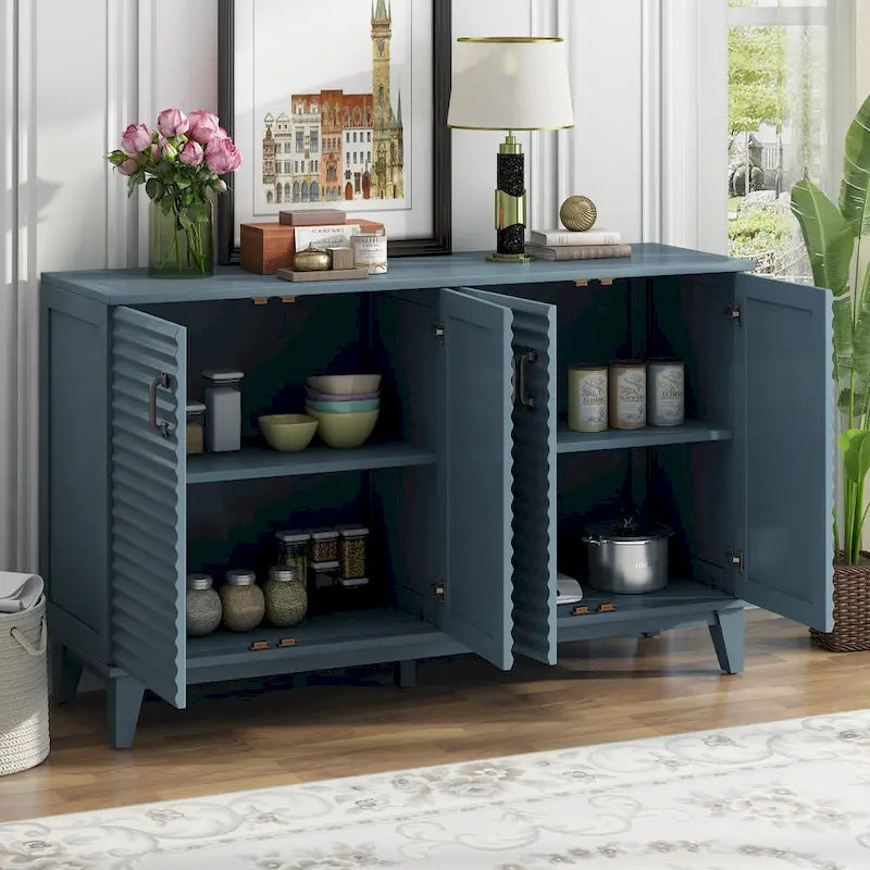 4-Door Storage Sideboard Buffet with Adjustable Shelves