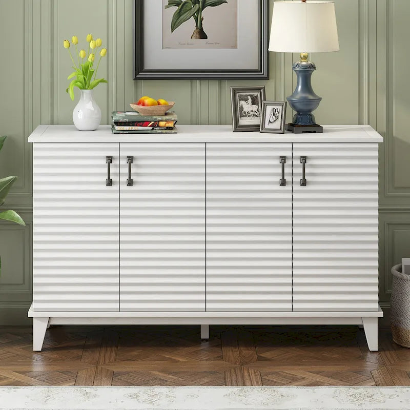 4-Door Storage Sideboard Buffet with Adjustable Shelves