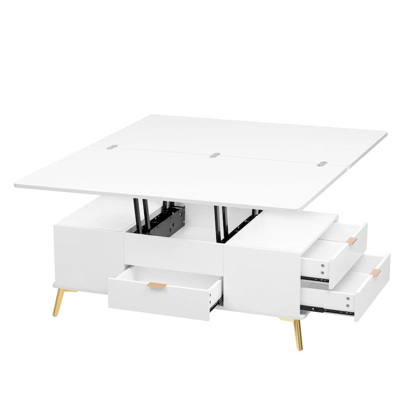 Lift Top Coffee Table Multi Functional Table with Drawers