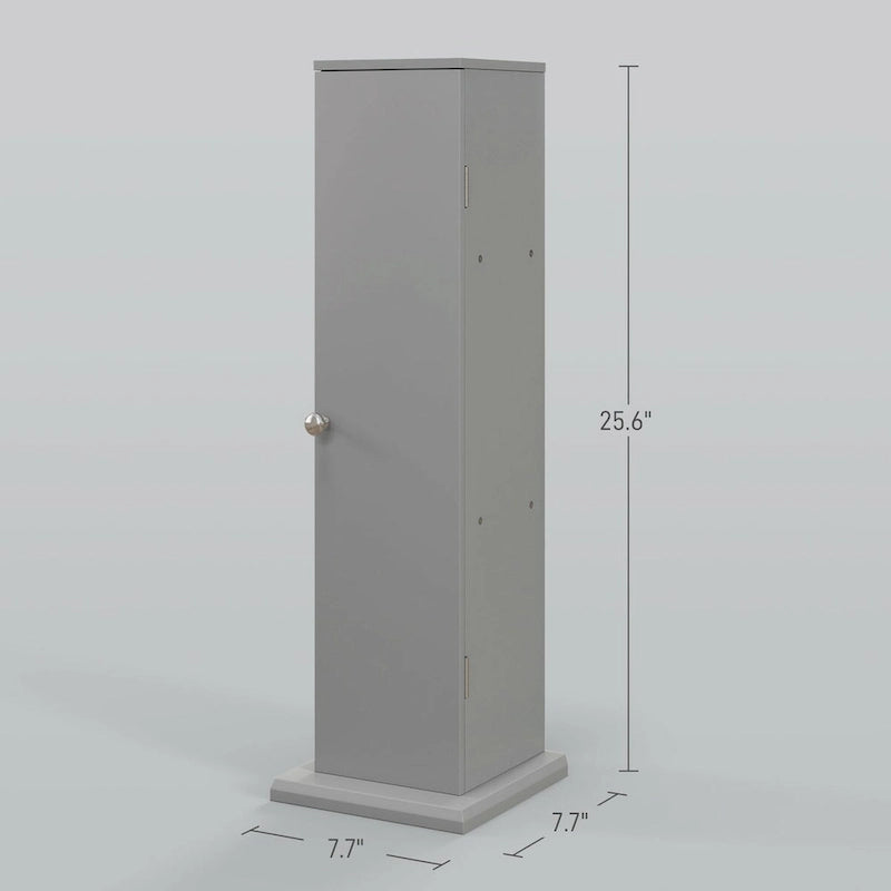 Toilet Paper Cabinet, Small Bathroom Corner Floor Cabinet with Doors and Shelves, Thin Storage Organizer