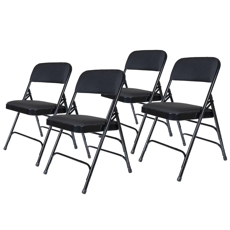 Fabric Triple Brace Folding Chair, Pack of 4