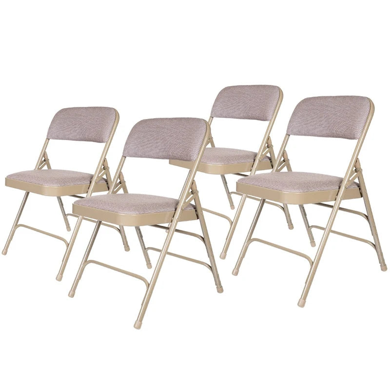 Fabric Triple Brace Folding Chair, Pack of 4