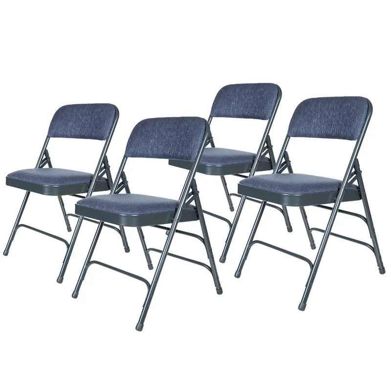 Fabric Triple Brace Folding Chair, Pack of 4