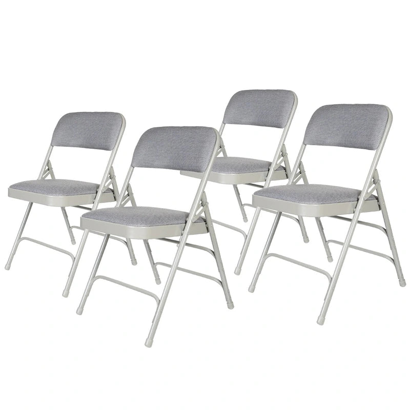 Fabric Triple Brace Folding Chair, Pack of 4