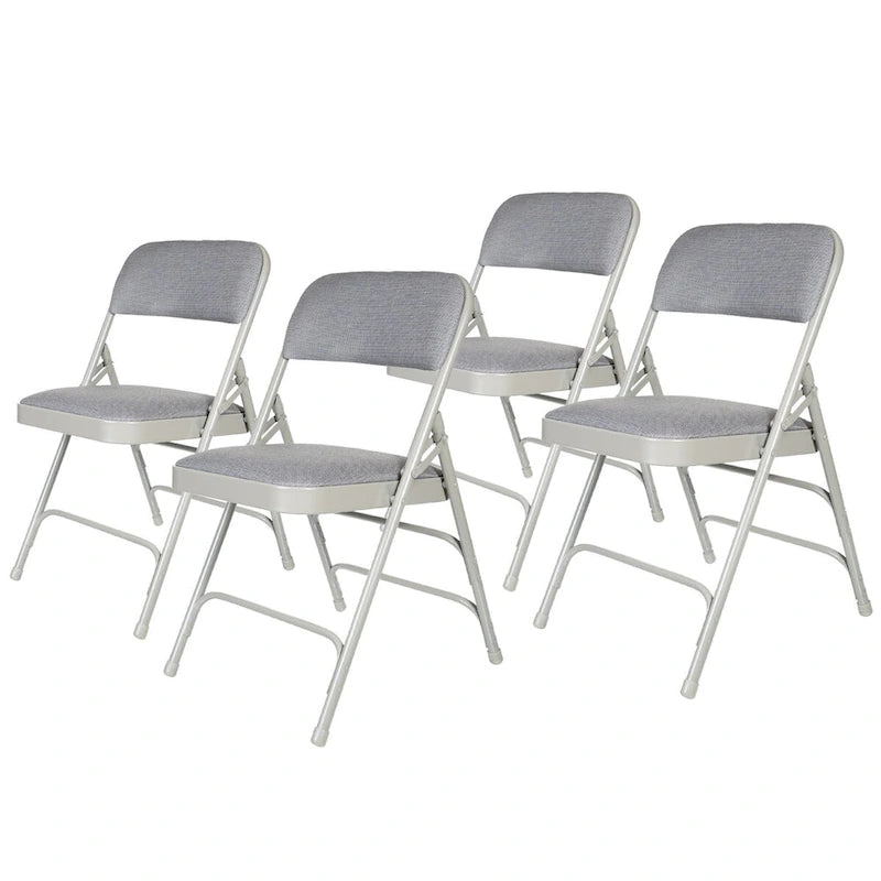Fabric Triple Brace Folding Chair, Pack of 4