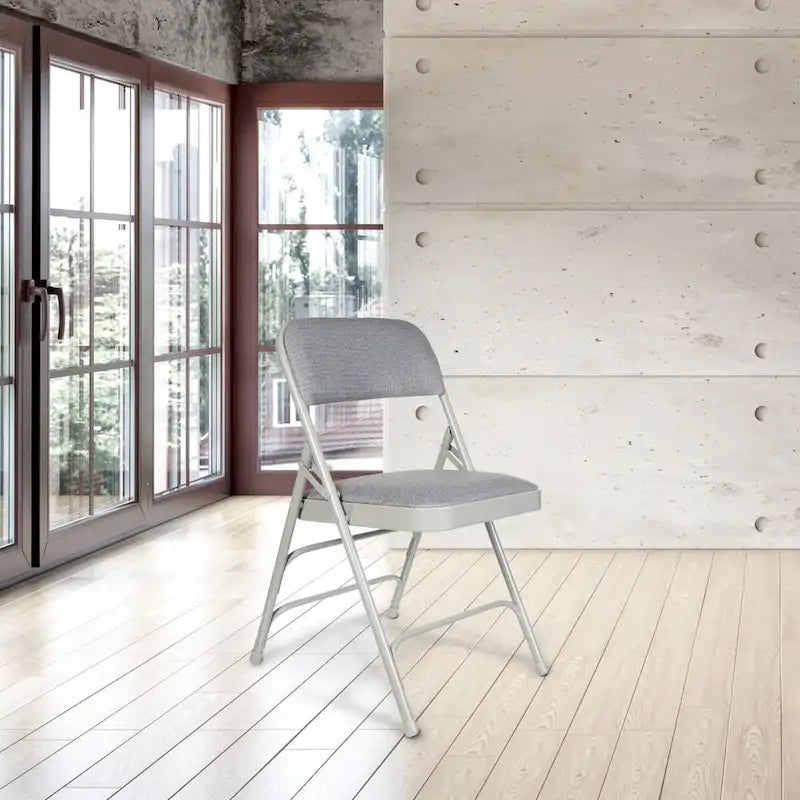 Fabric Triple Brace Folding Chair, Pack of 4