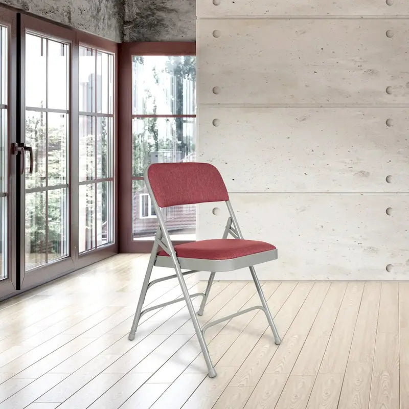Fabric Triple Brace Folding Chair, Pack of 4