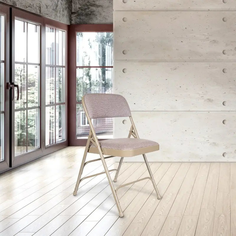 Fabric Triple Brace Folding Chair, Pack of 4