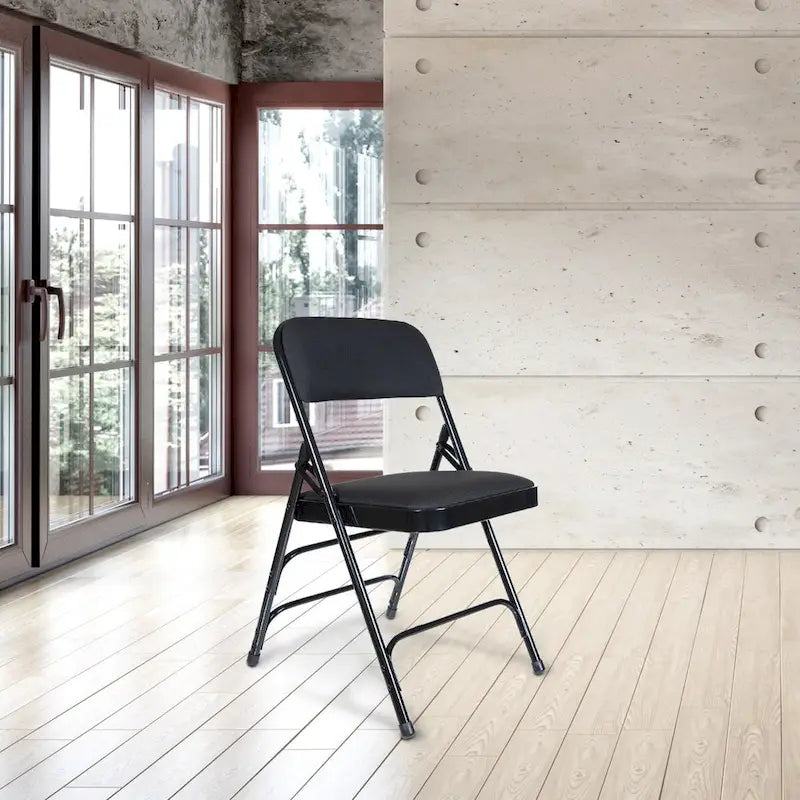 Fabric Triple Brace Folding Chair, Pack of 4