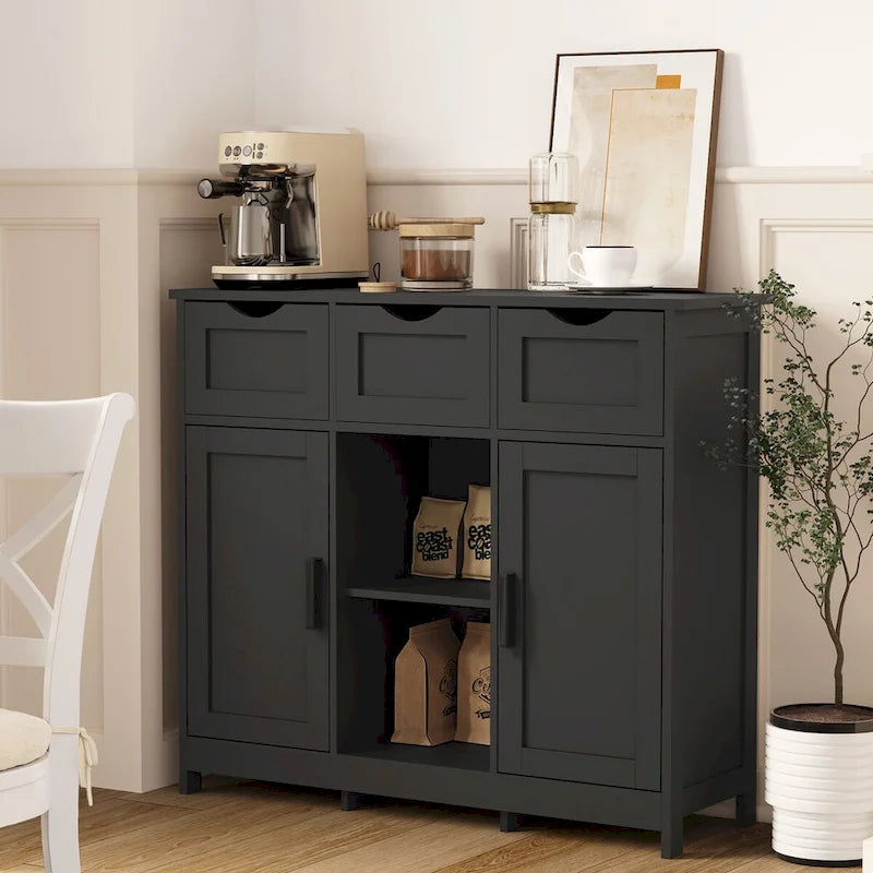 Buffet Sideboard Cabinet with Doors and Drawers, Coffee Bar Cabinet with Storage