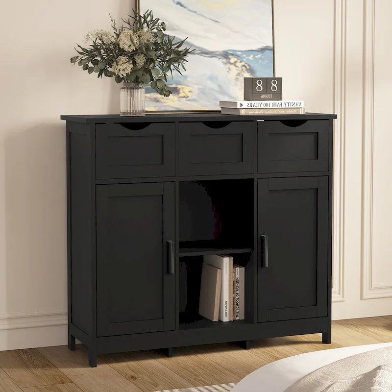 Buffet Sideboard Cabinet with Doors and Drawers, Coffee Bar Cabinet with Storage