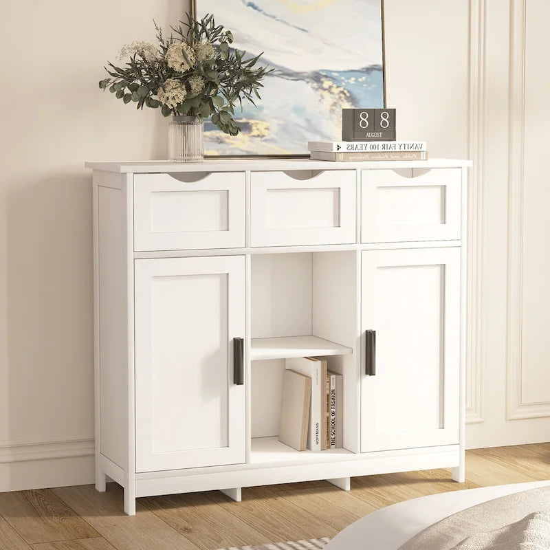 Buffet Sideboard Cabinet with Doors and Drawers, Coffee Bar Cabinet with Storage